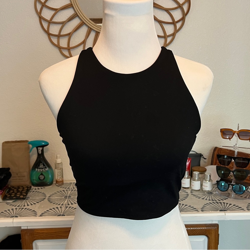 Black Cut Out Sports Bra